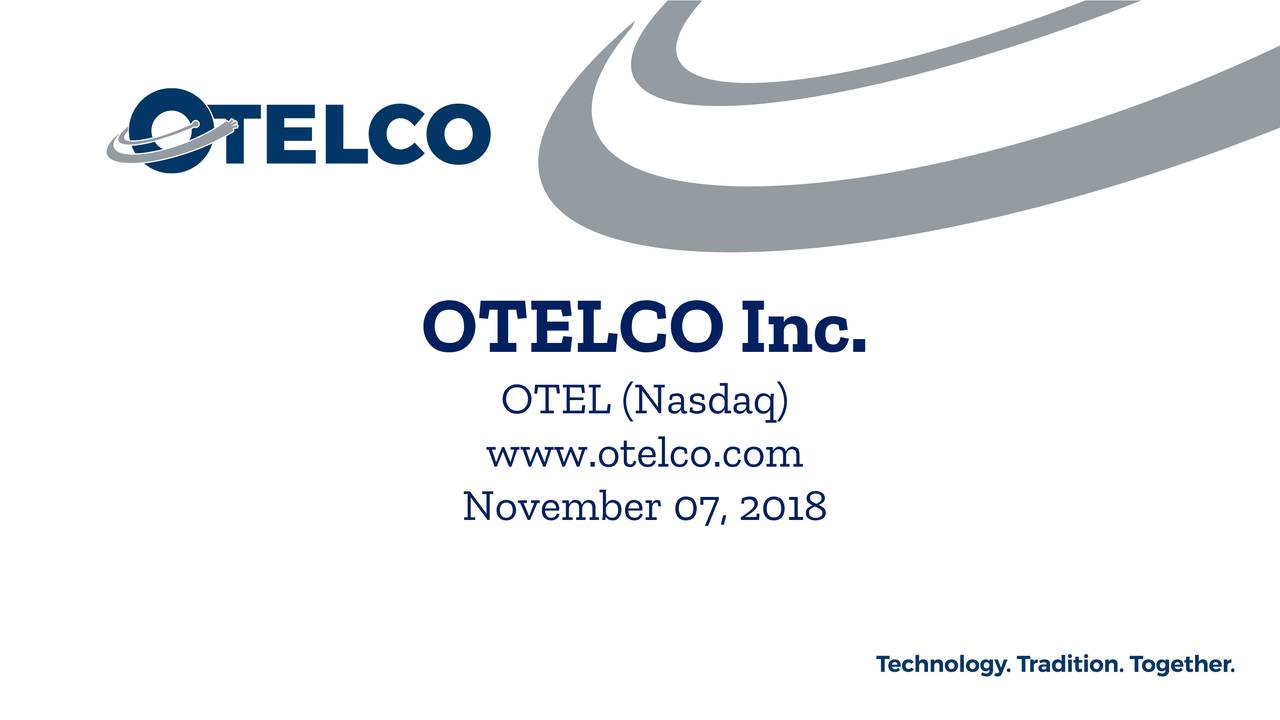 Otelco, Inc. 2018 Q3 Results Earnings Call Slides (NASDAQOTEL