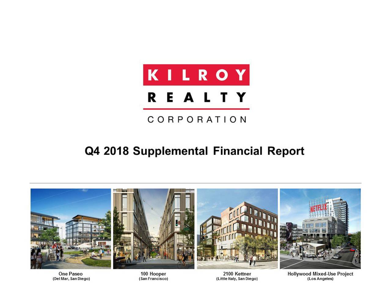 Kilroy Realty Corporation 2018 Q4 - Results - Earnings Call Slides ...