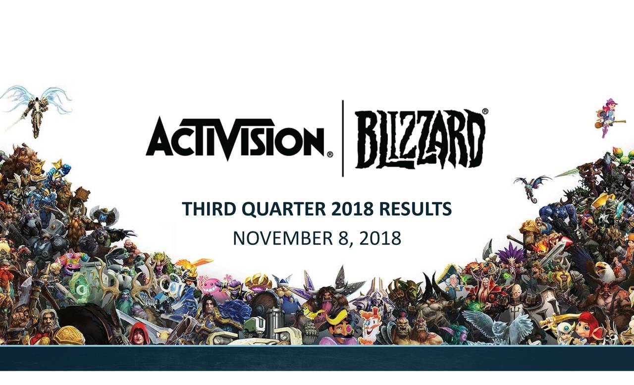 Activision Blizzard (NASDAQ: ATVI) Q3 2018 Earnings