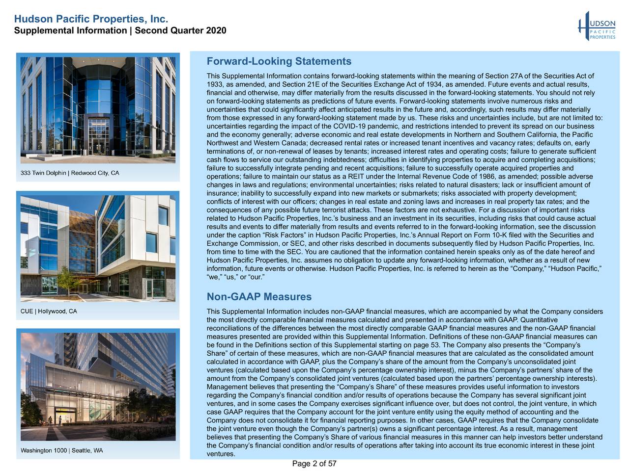 Hudson Pacific Properties, Inc. 2020 Q2 Results Earnings Call