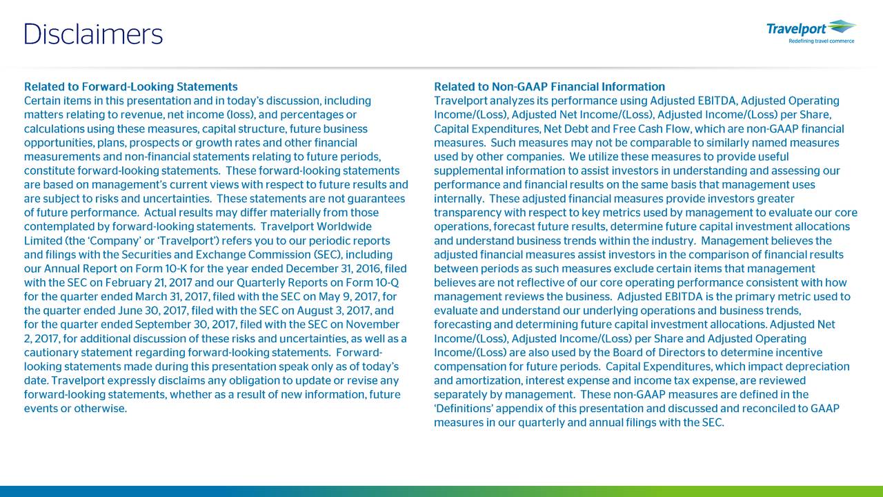 Travelport (TVPT) Investor Presentation Slideshow (NYSETVPTDEFUNCT