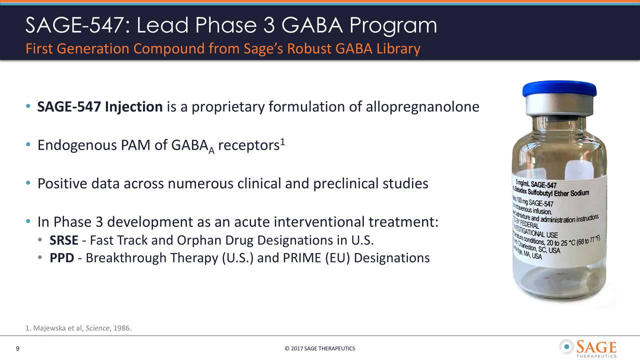 Sage Therapeutics (SAGE) presents at 35th Annual J.P. Healthcare