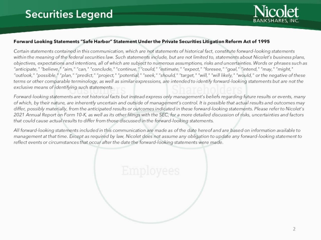 Nicolet Bankshares (NIC) Investor Presentation - Slideshow (NYSE:NIC ...