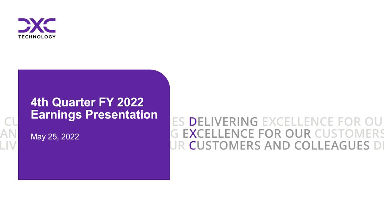 DXC Technology Company 2022 Q4 Results Earnings Call Presentation
