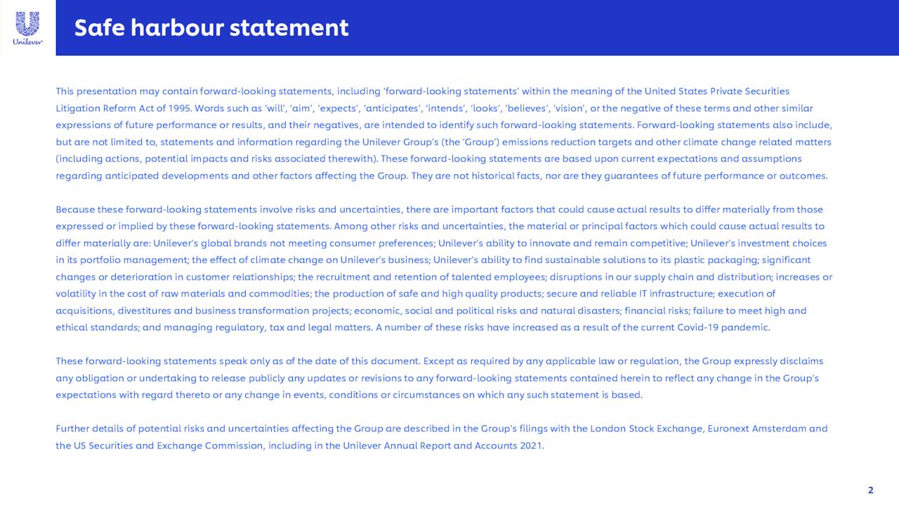 Unilever PLC 2022 Q2 Results Earnings Call Presentation (NYSEUL