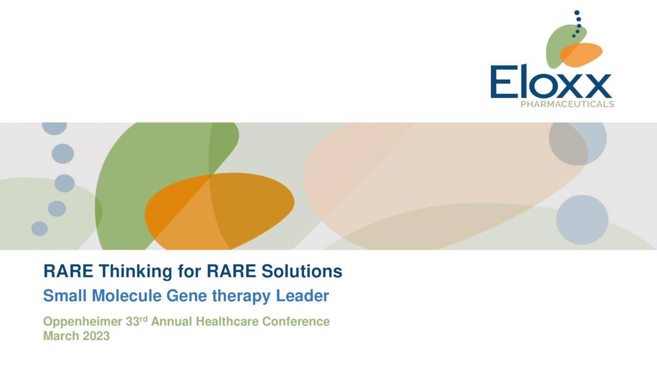 RARE Thinking for RARE Solutions