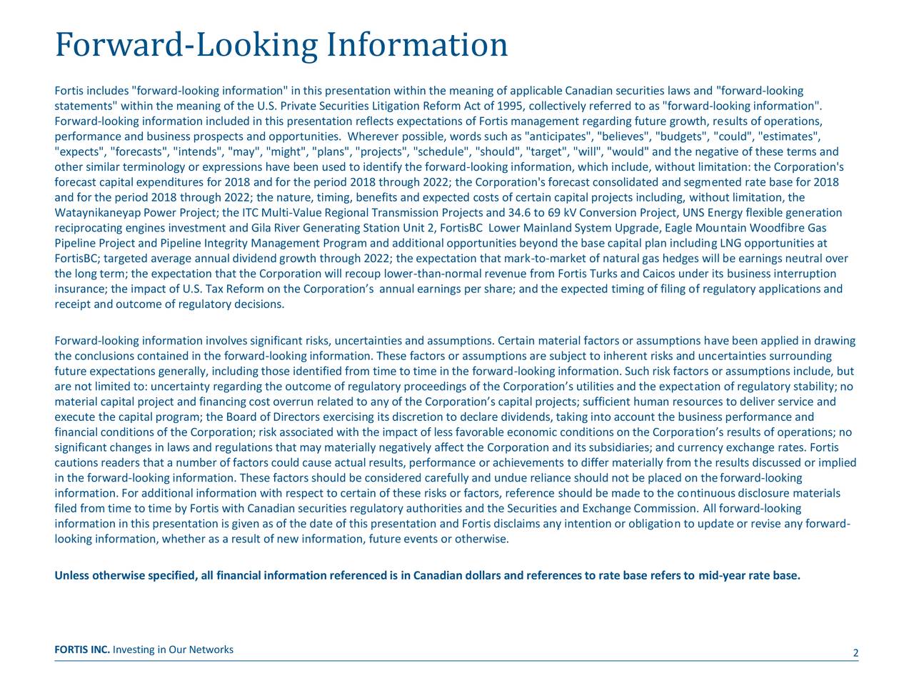 Forward-Looking Information