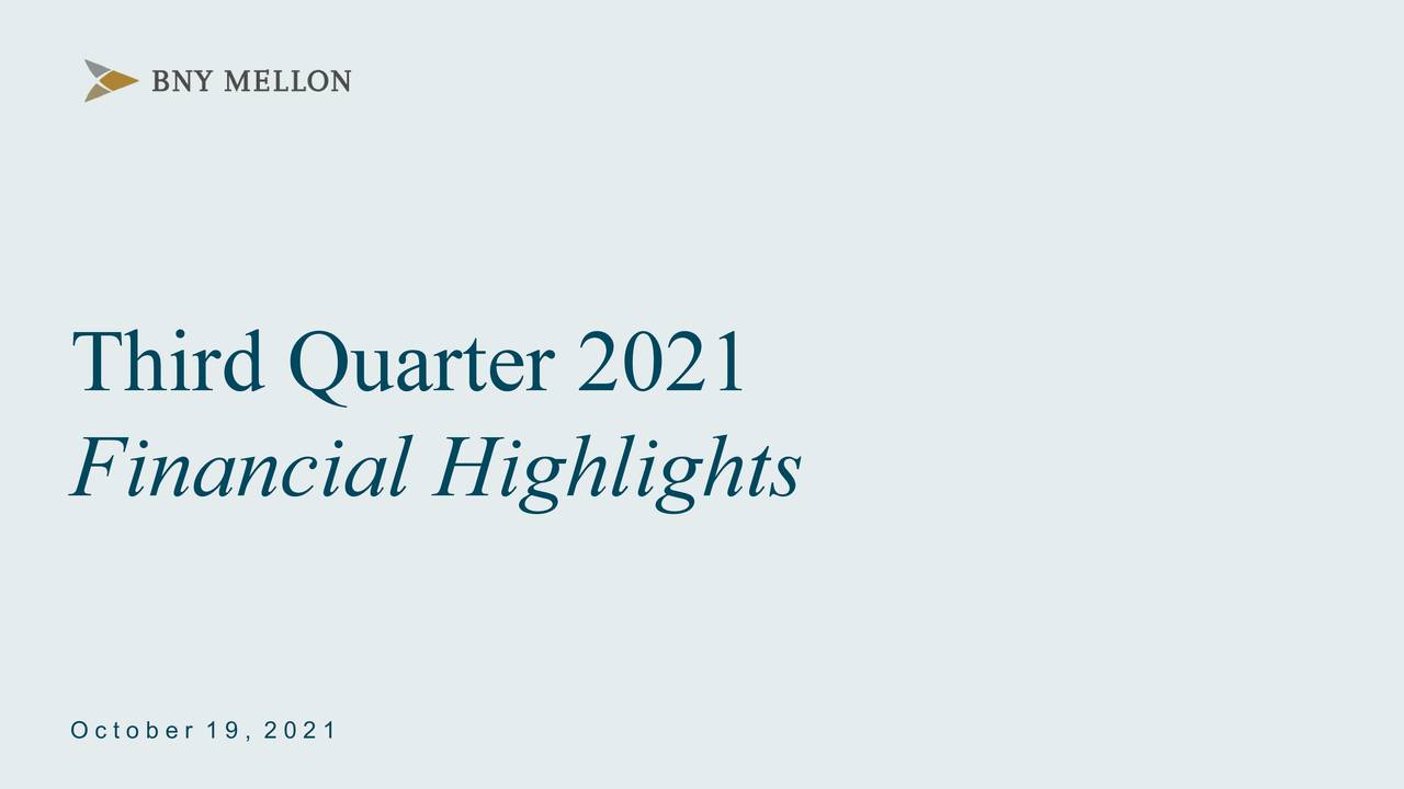 The Bank of New York Mellon Corporation 2021 Q3 - Results - Earnings ...