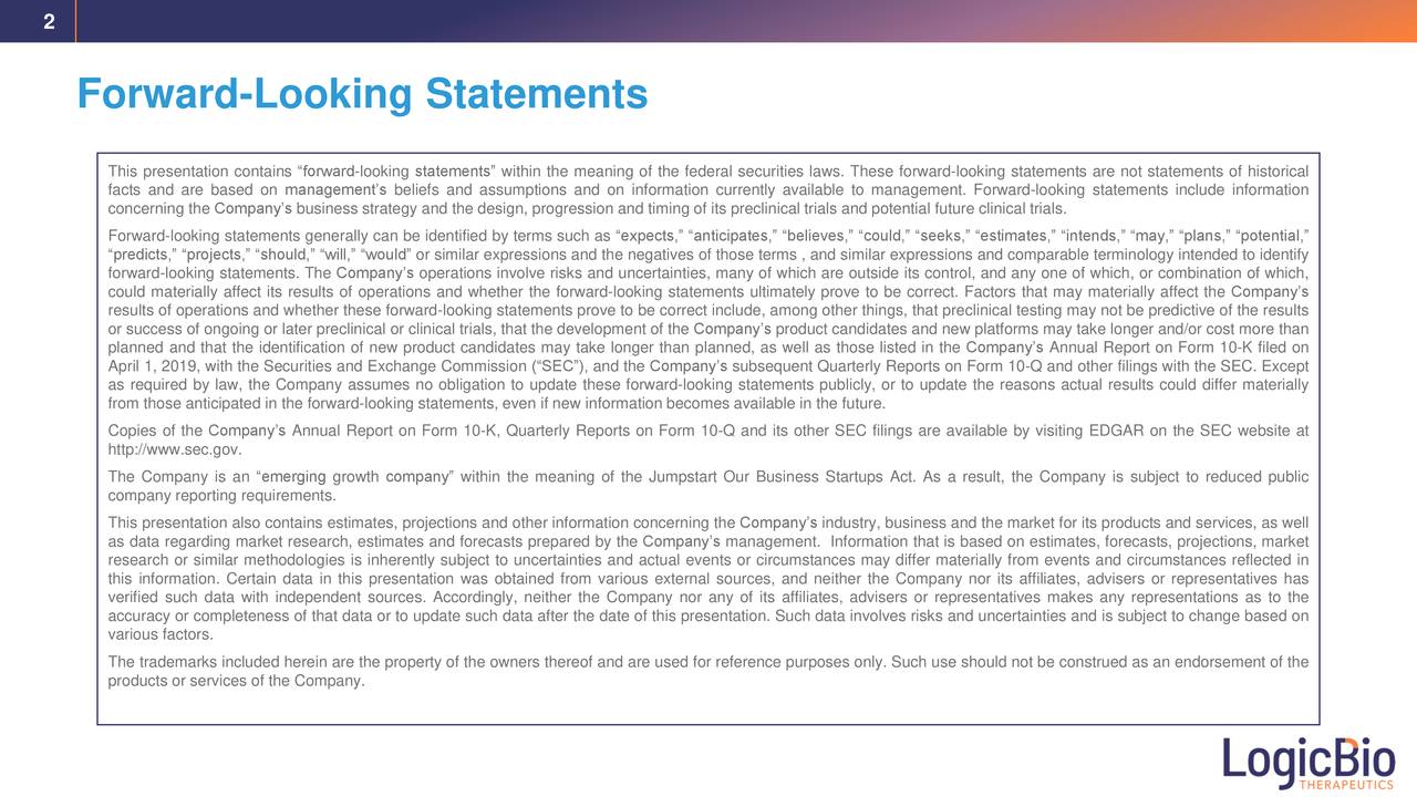 LogicBio Therapeutics (LOGC) Investor Presentation Slideshow (NASDAQ