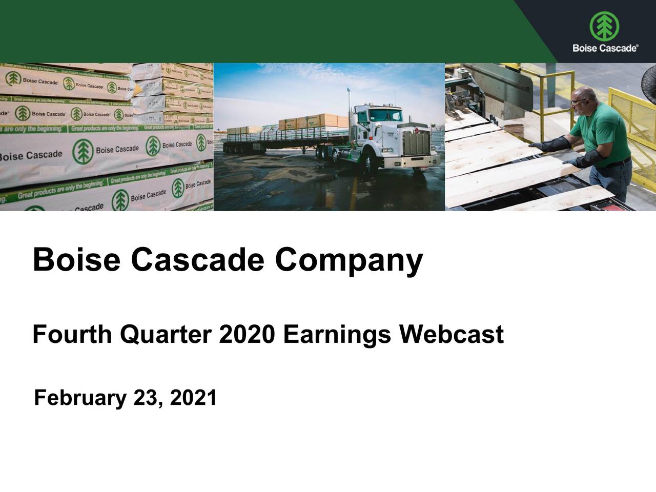 Boise Cascade Company 2020 Q4 Results Earnings Call Presentation