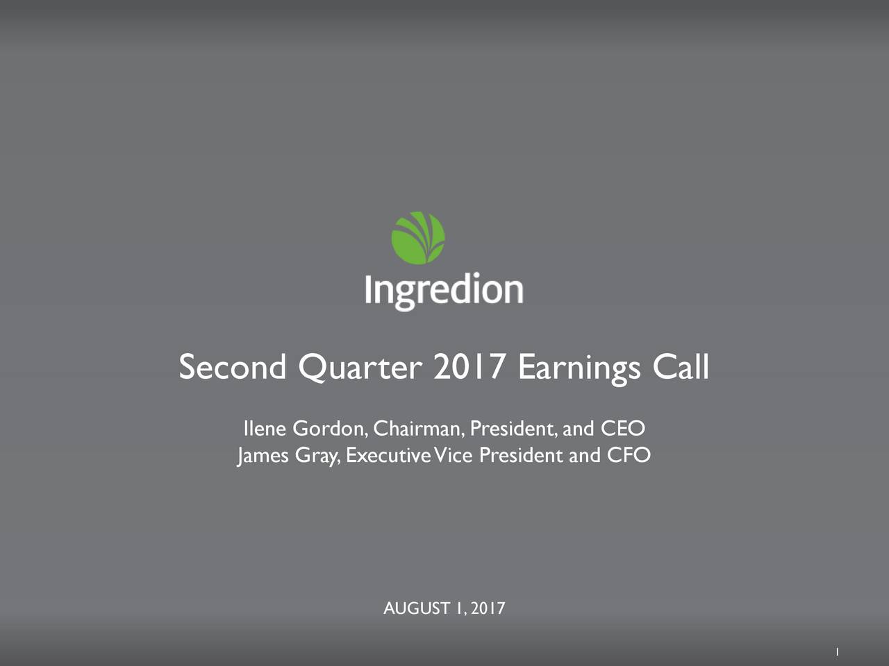 Ingredion Inc 2017 Q2 Results Earnings Call Slides Nyseingr Seeking Alpha 6235