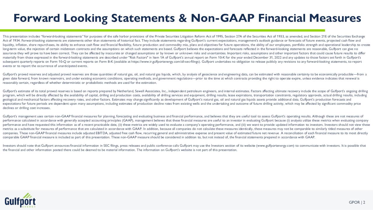 Forward Looking Statements & Non-GAAP Financial Measures