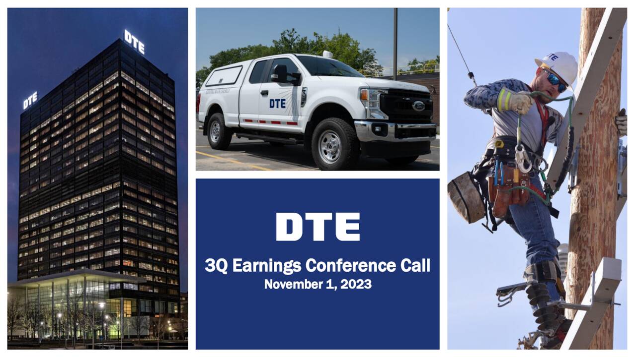 DTE Energy Company 2023 Q3 - Results - Earnings Call Presentation (NYSE ...