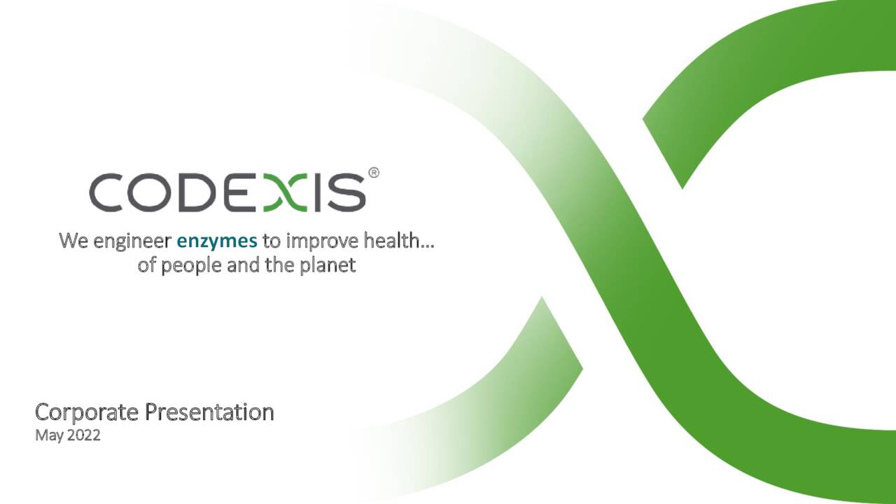Codexis (CDXS) Investor Presentation Slideshow (NASDAQCDXS