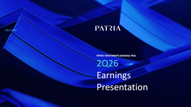 Patria Investments Limited 2026 Q2 - Results - Earnings Call ...