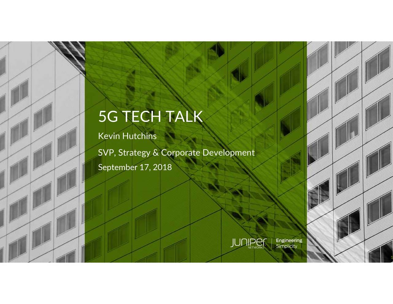 Juniper Networks (JNPR) Tech Talk On 5G - Slideshow (NYSE:JNPR ...