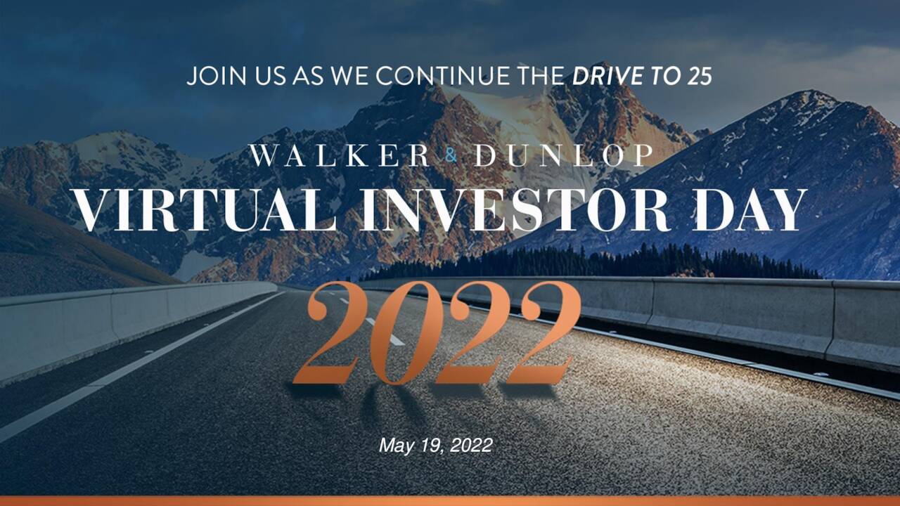 Walker & Dunlop (WD) Investor Presentation Slideshow (NYSEWD