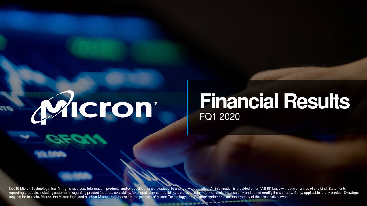 Micron Technology, Inc. 2020 Q1 - Results - Earnings Call Presentation ...