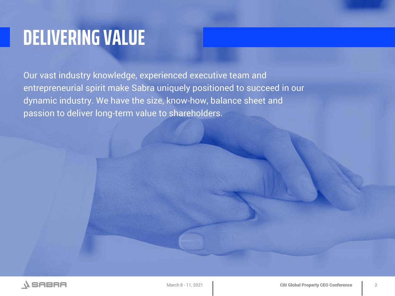 Sabra Health Care REIT (SBRA) Presents At 2021 Citi Virtual Global