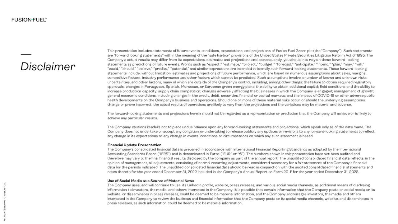 Fusion Fuel Green PLC 2023 Q1 Results Earnings Call Presentation