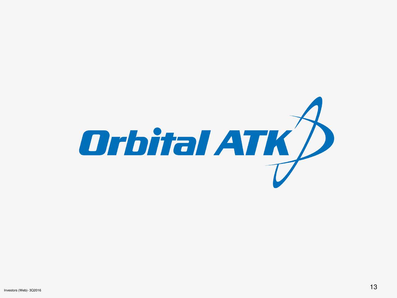 Orbital ATK, Inc. 2016 Q3 Results Earnings Call Slides Orbital