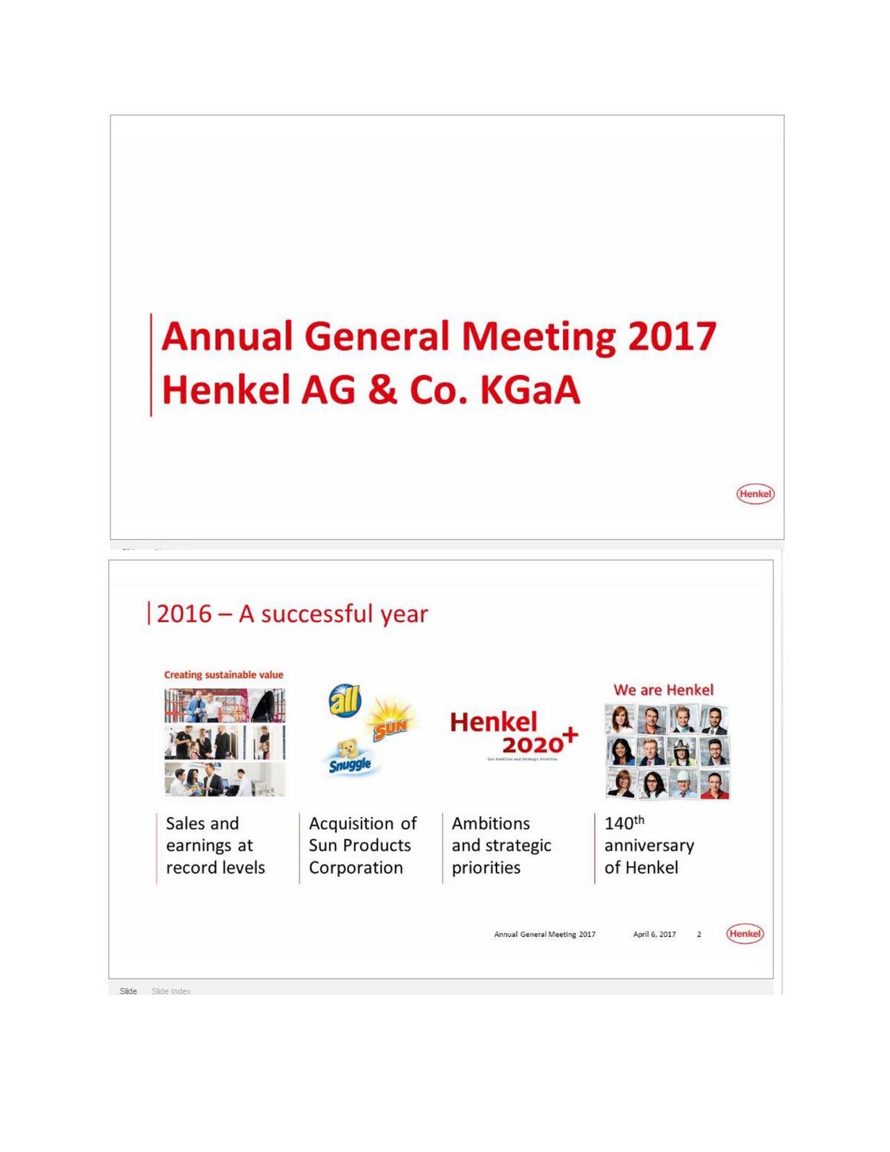 Henkel AG (HELKF) Investor Presentation Slideshow (OTCMKTSHELKF