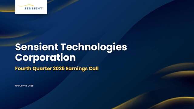 Sensient Technologies Corporation 2025 Q4 - Results - Earnings Call ...