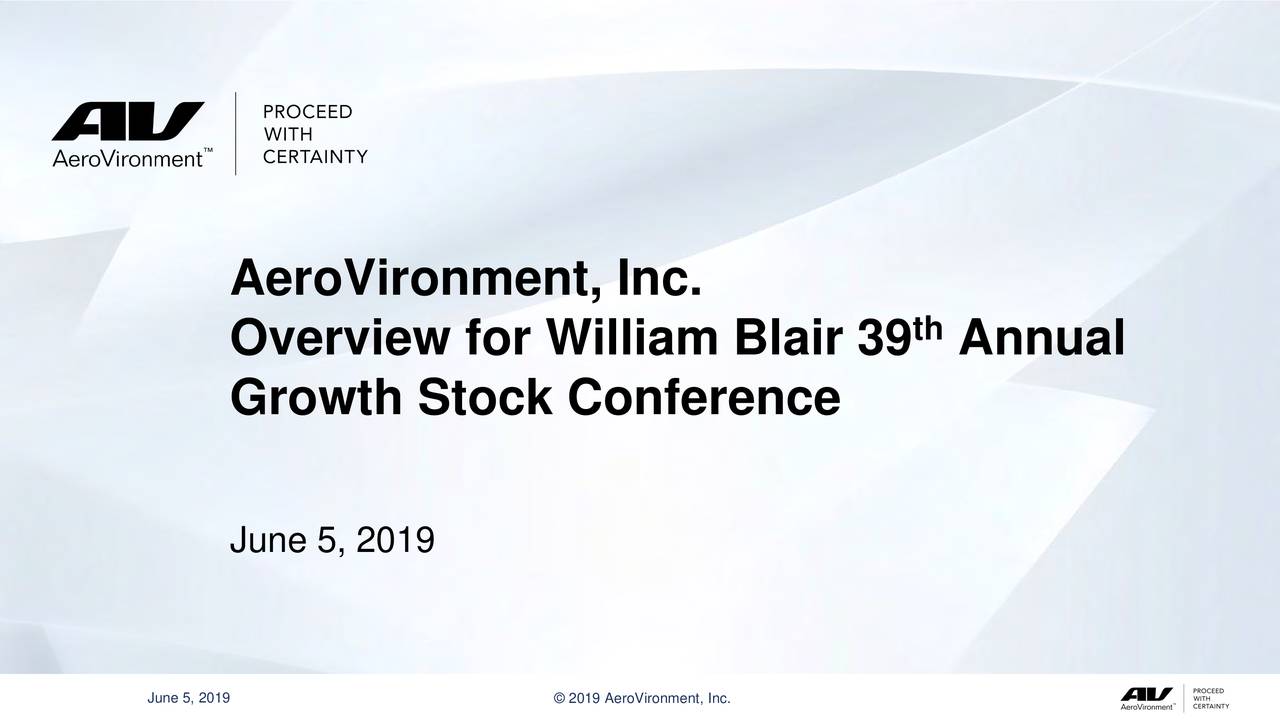 AeroVironment (AVAV) Presents At William Blair Growth Stock Conference