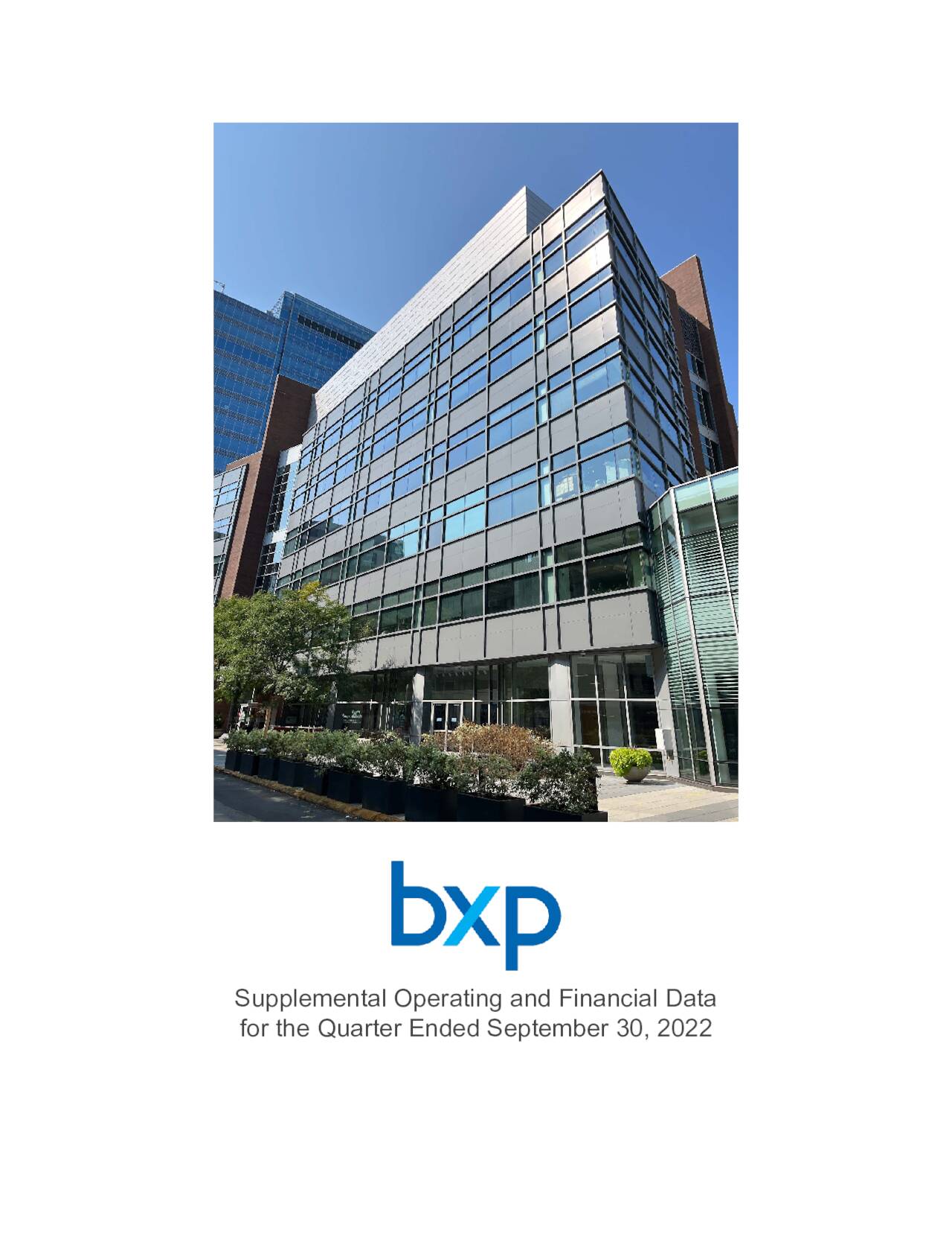 Boston Properties, Inc. 2022 Q3 Results Earnings Call Presentation