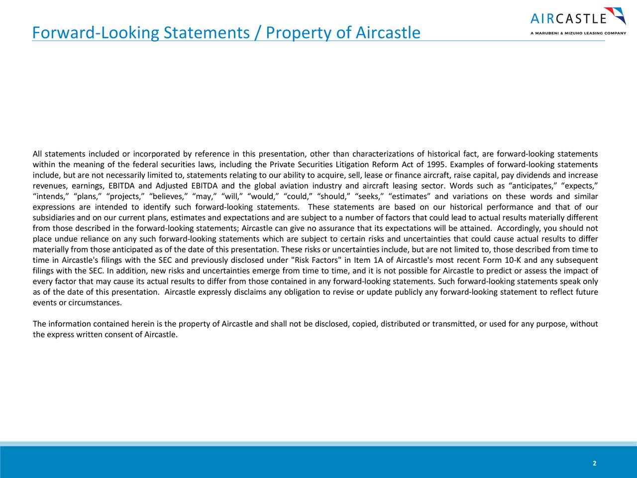 Aircastle Limited 2020 Q4 Results Earnings Call Presentation (NYSE