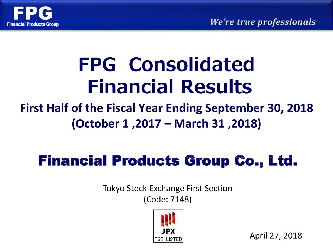 FPG Consolidated