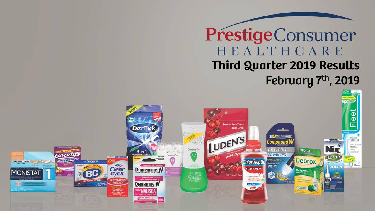 Prestige Brands Holdings, Inc. 2019 Q3 Results Earnings Call Slides