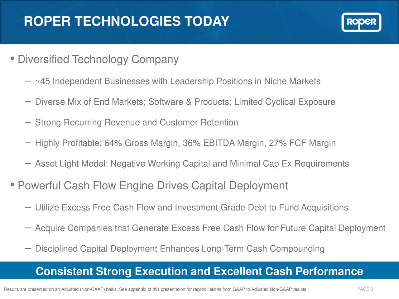 Roper Technologies (ROP) Presents At Barclays Industrial Select
