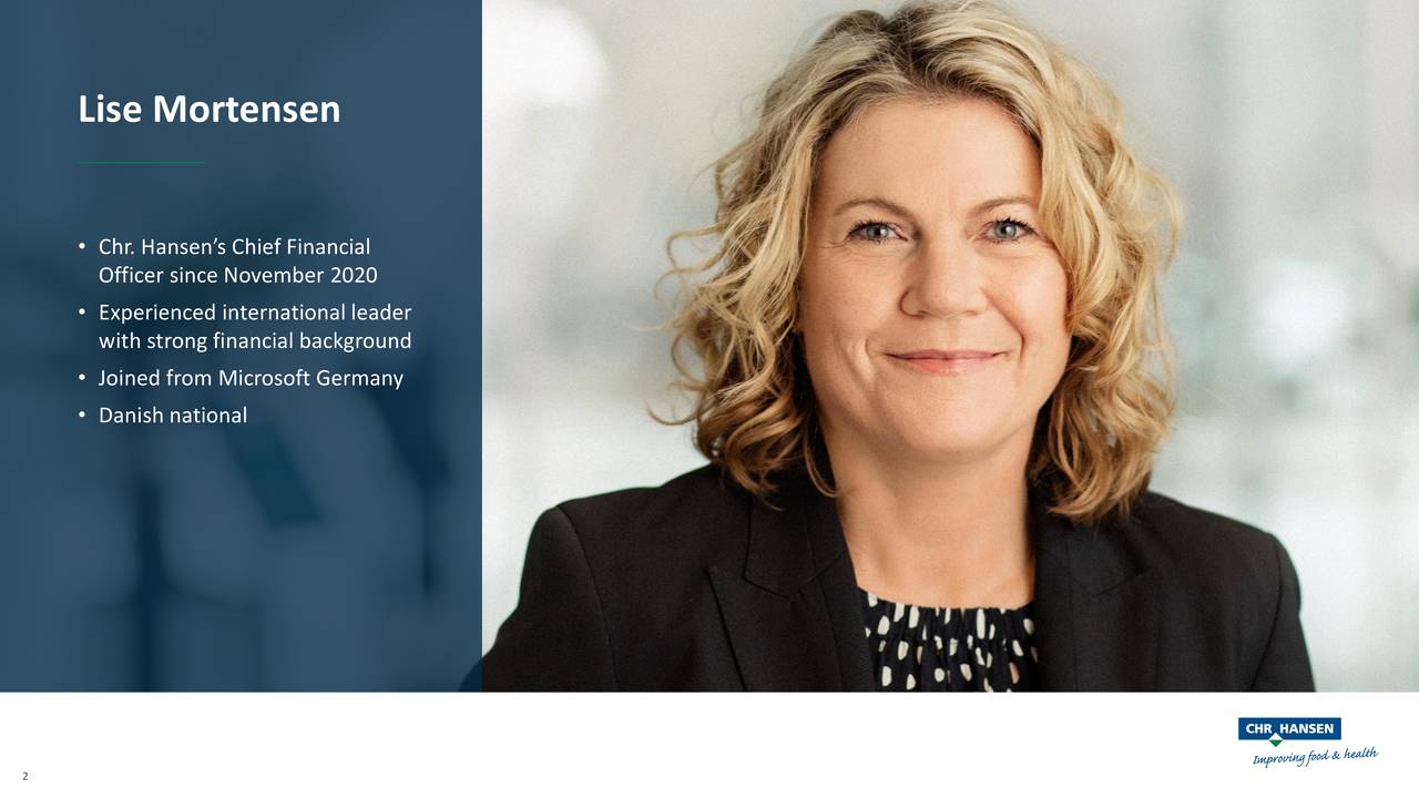 Chr. Hansen Holding A/S 2021 Q1 Results Earnings Call Presentation