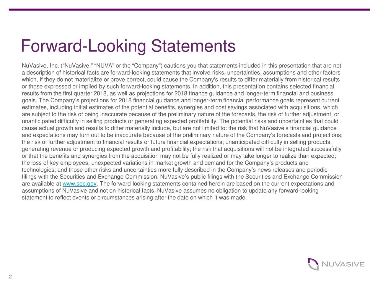 Forward-Looking Statements