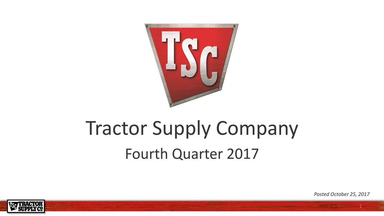 company q supply Earnings 2017   Results  Company Supply Tractor Call Q3