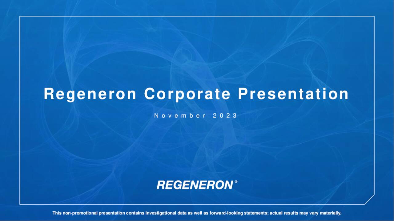 regeneron corporate presentation 2023