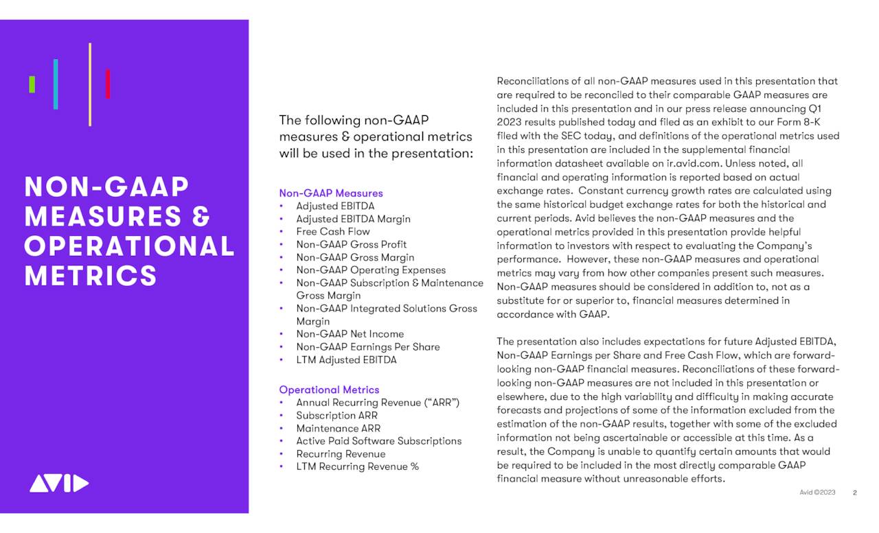 Reconciliations of all non-GAAP measures used in this presentation that