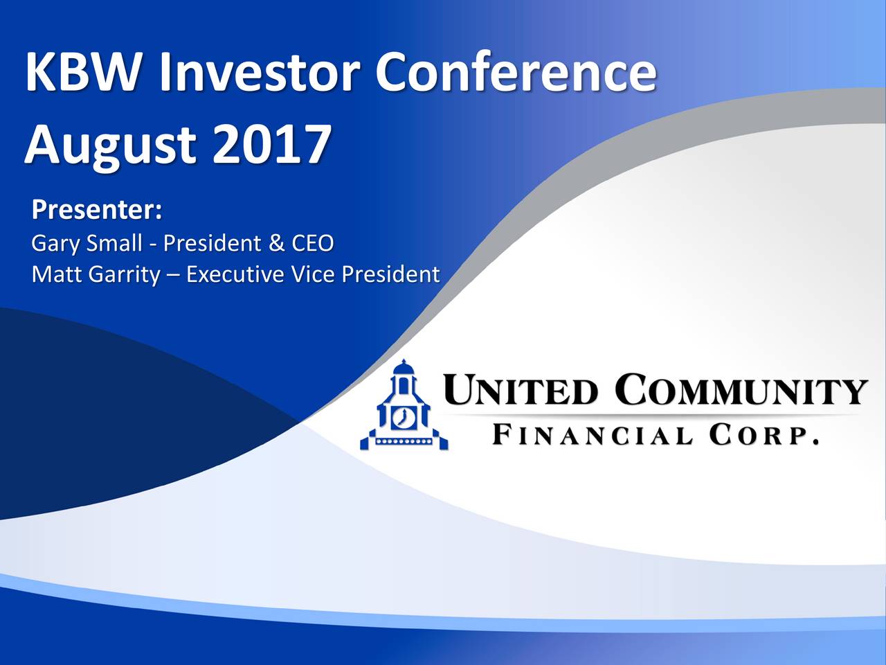 United Community Financial (UCFC) Presents At KBW Community Bank
