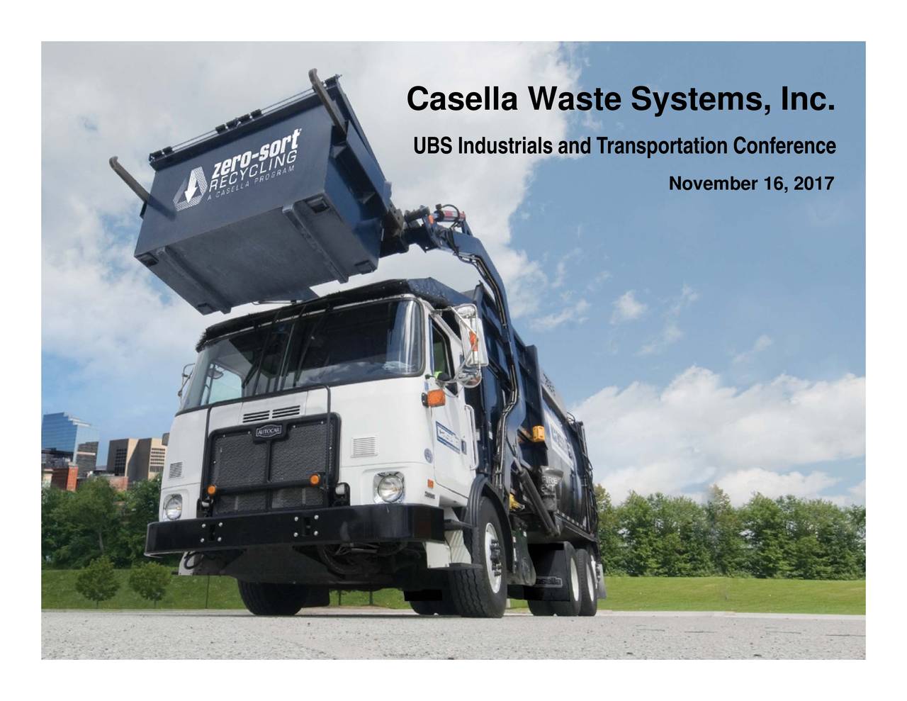 Casella Waste Systems (CWST) Presents At UBS Industrials And