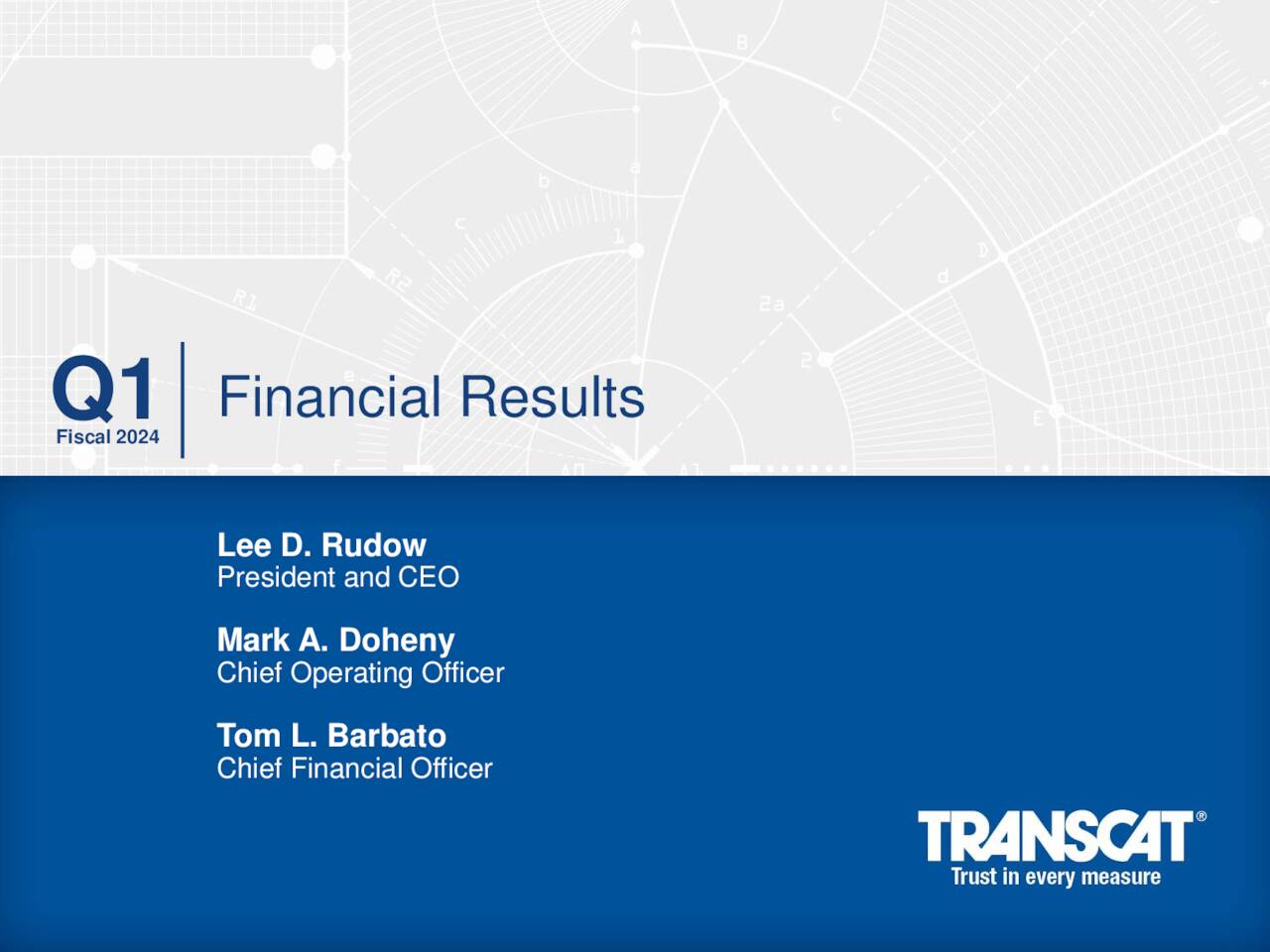 Transcat, Inc. 2024 Q1 Results Earnings Call Presentation (NASDAQ