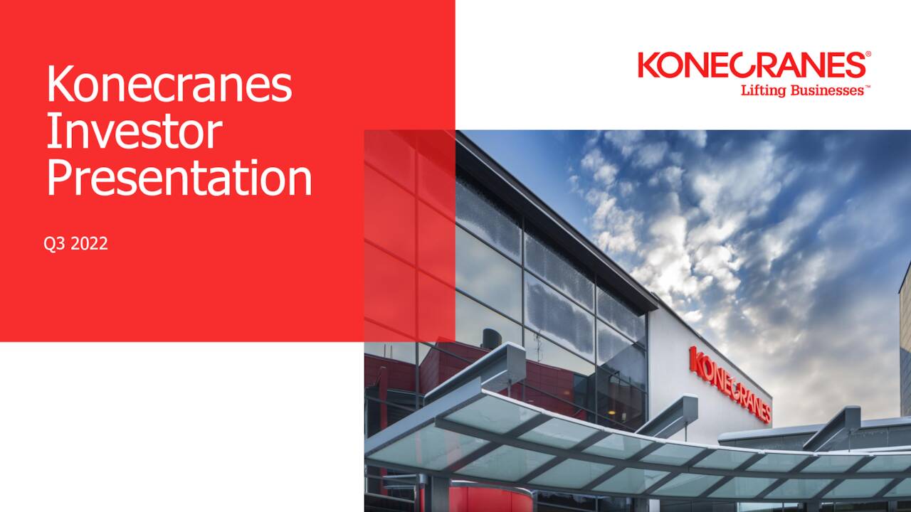 Konecranes Plc 2022 Q3 Results Earnings Call Presentation OTCMKTS   1 