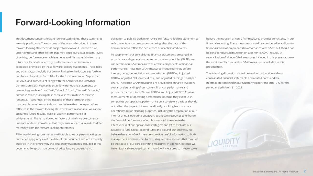 Forward-Looking Information
