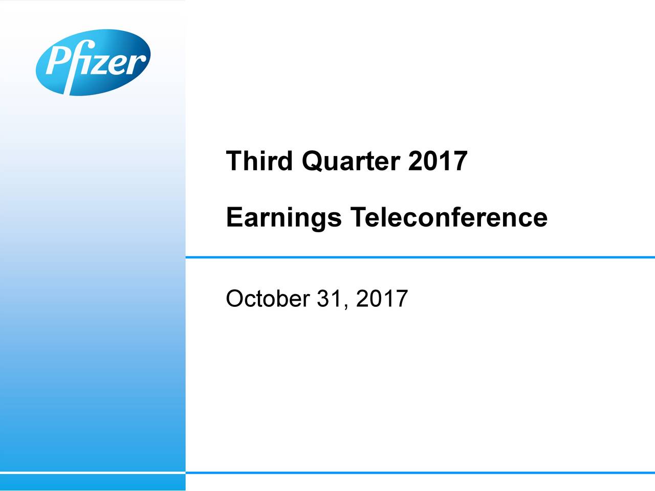 Earnings Teleconference October 31, 2017