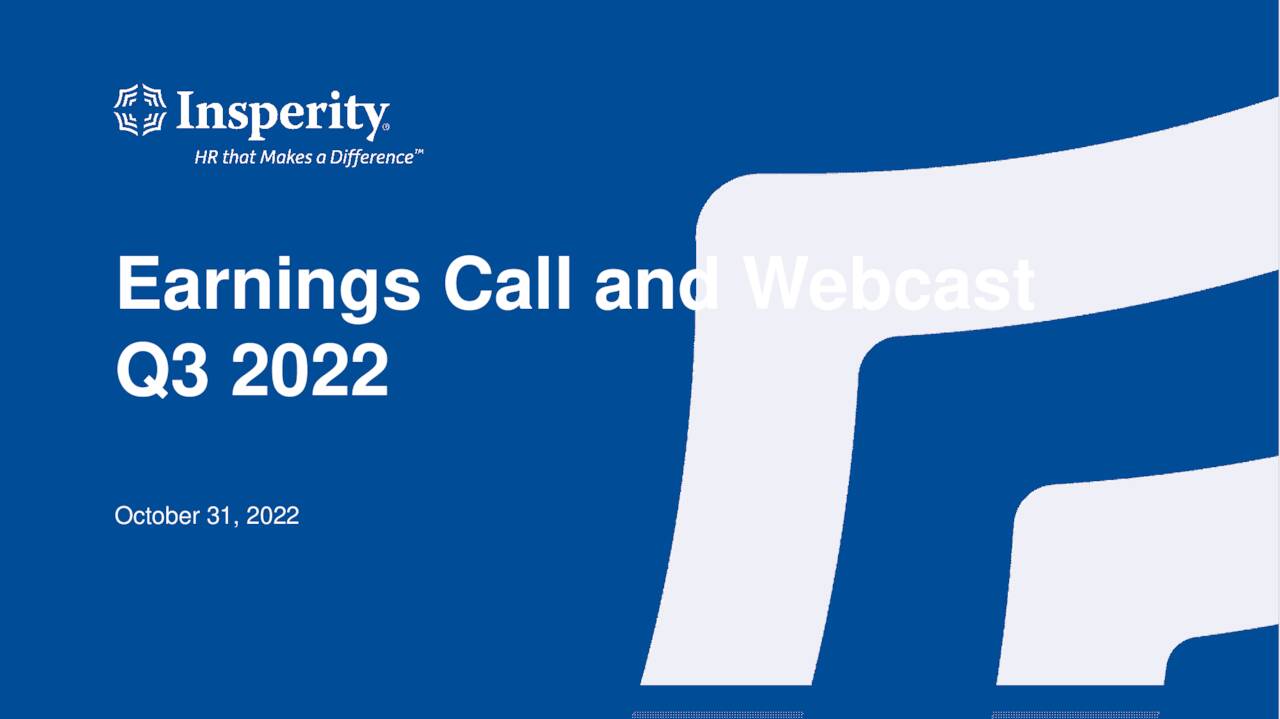 Insperity Inc 2022 Q3 Results Earnings Call Presentation Nysensp Seeking Alpha 5946