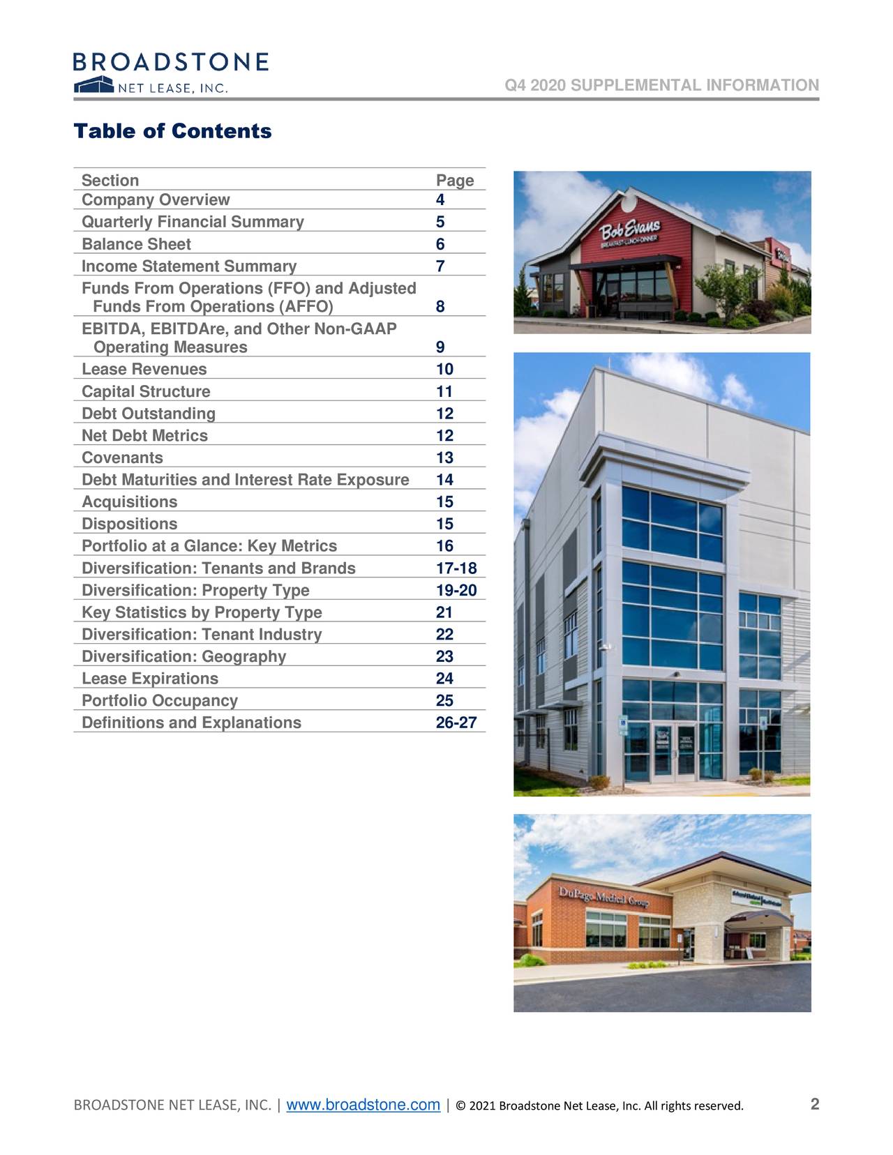 Broadstone Net Lease, Inc. 2020 Q4 Results Earnings Call