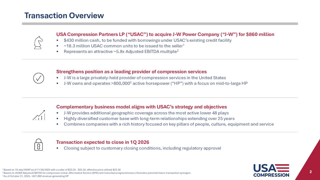 USA Compression Partners December 2025 Investor Call (NYSE:USAC) 2025 ...