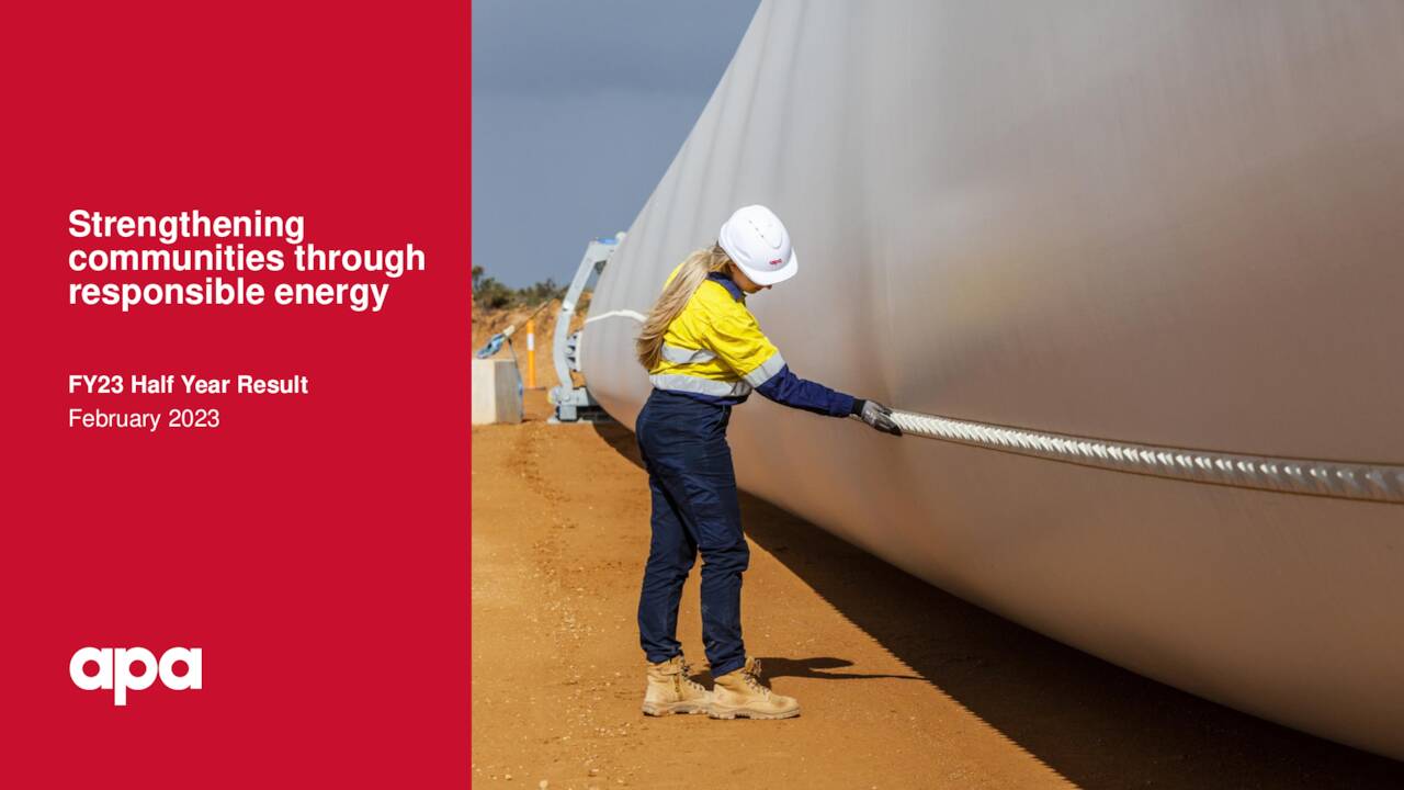 APA Group Stapled Securities 2022 Q4 Results Earnings Call Presentation (OTCMKTSAPAJF