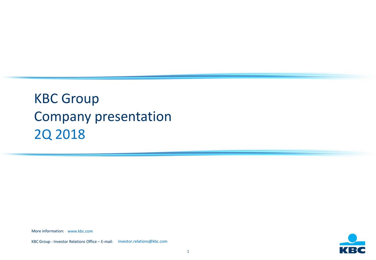 KBC Group SA 2018 Q2 - Results - Earnings Call Slides (OTCMKTS:KBCSF ...