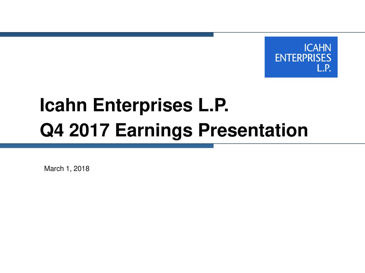 Icahn Enterprises L.P        .